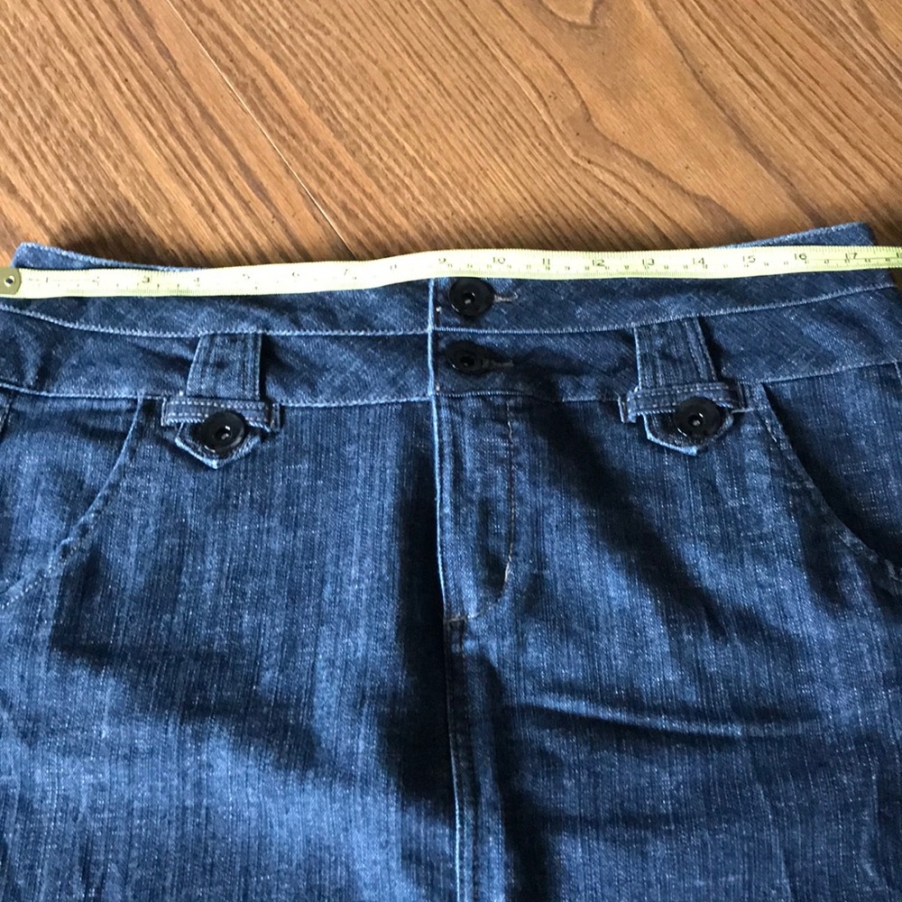 dark wash denim skirt